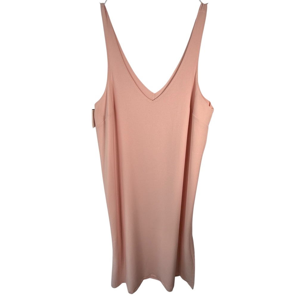 Lululemon Pink Sleeveless V Neck Midi Dress‎ Slits Athleisure Women's Large - Picture 11 of 13